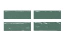 Zielona minimalistyczna ścienna płytka cegiełka El Barco Kendal Laurel 6,5x20