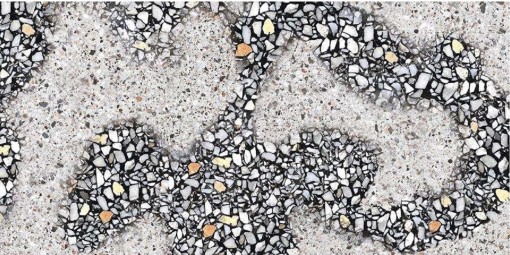 Ponadczasowa, nowoczesna płytka gresowa imitująca wielokolorowe lastryko CIL Mery Dekofon Full-Lappato 60x120