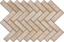 Gresowa płytka podłogowa imitująca brązową matową jodełkę Bestile Spica Naturale 40x60