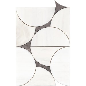 Lantic Colonial Loop White Dark 20,3x30 100363524 mozaika dekoracyjna w białym odcieniu imitująca kamień