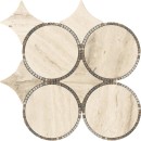 Mozaika dekoracyjna imitująca kamień w beżowym odcieniu, Lantic Colonial Tempo Circle Beige 29,9x29,9 100347807