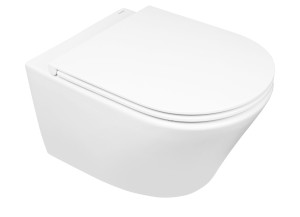 Oltens zestaw Jog miska WC wisząca z deską wolnoopadającą Slim Miska WC z deską w zestawie w eleganckim białym wykończeniu 42505000