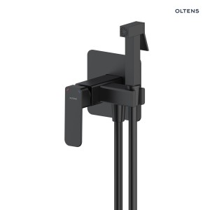 Oltens Hadsel bateria bidetowa podtynkowa czarna geometryczna 31101300