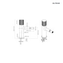 Elegancka, minimalistyczna, ponadczasowa czarna stojąca bateria bidetowa Oltens Hamnes 31305300