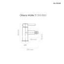 Ponadczasowa elegancka złota stojąca bateria bidetowa Oltens Molle 31300800 w stylu glamour