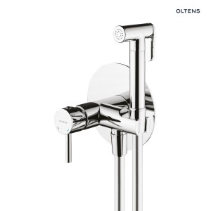 Oltens Molle bateria bidetowa podtynkowa chromowana klasyczna i elegancka z wężem 31100100