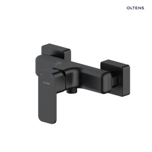 Oltens Hadsel bateria prysznicowa naścienna czarna minimalistyczna 33006300