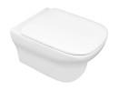 Oltens zestaw Gulfoss miska WC wisząca biała z deską wolnoopadającą 42009000 Nowoczesna miska WC z dołączoną deską wolnoopadającą w klasycznym białym kolorze