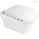 Oltens zestaw Gulfoss miska WC wisząca biała z deską wolnoopadającą 42508000 Nowoczesna miska WC z dołączoną deską wolnoopadającą w białym kolorze