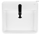 Nablatowa prostokątna umywalka Oltens Duve 50,5x46 w klasycznej bieli 41311000