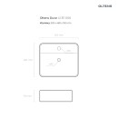 Nablatowa prostokątna umywalka Oltens Duve 50,5x46 w klasycznej bieli 41311000 - rysunek techniczny z wymiarami