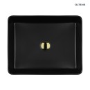 Nablatowa prostokątna umywalka Oltens Forde 51x40,5 w kolorze czarny mat 40303300