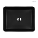 Czarna matowa nablatowa prostokątna umywalka Oltens Forde 51x40,5 cm z powłoką SmartClean 40803300