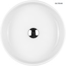 Okrągła nablatowa umywalka w klasycznej bieli Oltens Fossa o średnicy 40cm 40302000