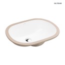 Podblatowa owalna umywalka Oltens Gapa  56x41 cm z powłoką SmartClean w białym kolorze 40604000