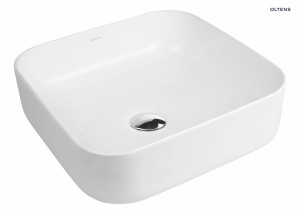  Oltens Hadsel umywalka 38,5x38,5 nablatowa kwadratowa w białym kolorze 40307000