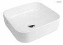 Umywalka biała nablatowa kwadratowa Oltens Hadsel 38,5x38,5 cm z ochronną powłoką SmartClean 40807000