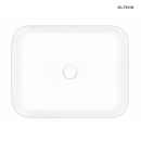 Umywalka prostokątna nablatowa Oltens Hadsel 50x40 cm z powłoką SmartClean w białym klasycznym kolorze 40808000