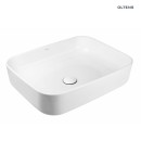 Umywalka prostokątna nablatowa Oltens Hadsel 50x40 cm z powłoką SmartClean w białym klasycznym kolorze 40808000