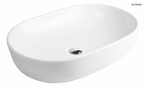 Oltens Hamnes umywalka 60x42,5 nablatowa owalna biała 40315000