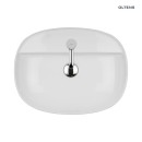 Umywalka Oltens Hamnes Thin 51x39 cm biała nablatowa owalna z ochronną powłoką SmartClean 41813000