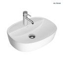 Umywalka Oltens Hamnes Thin 51x39 cm biała nablatowa owalna z ochronną powłoką SmartClean 41813000
