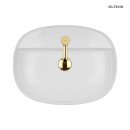 Umywalka Oltens Hamnes Thin 51x39 cm biała nablatowa owalna z ochronną powłoką SmartClean 41813000