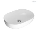 Umywalka Oltens Hamnes Thin 60,5x41,5 cm nablatowa owalna z powłoką SmartClean w białym kolorze 40820000