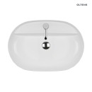 Umywalka Oltens Hamnes Thin 62x42 cm biała nablatowa owalna z powłoką SmartClean 41814000