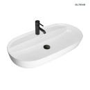 Umywalka Oltens Hamnes Thin 80x40 biała nablatowa owalny kształt 41315000
