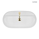 Umywalka Oltens Hamnes Thin 80x40 cm biała nablatowa owalna z ochronną powłoką SmartClean 41815000