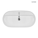 Umywalka Oltens Hamnes Thin 80x40 cm biała nablatowa owalna z ochronną powłoką SmartClean 41815000