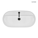 Umywalka Oltens Hamnes Thin 80x40 cm biała nablatowa owalna z ochronną powłoką SmartClean 41815000