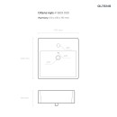 Umywalka Oltens Hyls 47x47 biała nablatowa kwadratowa z ochronną powłoką SmartClean 41809000 - rysunek techniczny z wymiarami