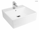 Umywalka Oltens Hyls 47x47 biała nablatowa kwadratowa z ochronną powłoką SmartClean 41809000