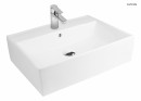 Umywalka Oltens Hyls 58,5x44 biała nablatowa prostokątna z powłoką SmartClean 41810000