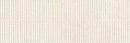 Beżowa, prostokątna płytka ścienna o wymiarach 30x90 cm z kolekcji Marazzi Room, imitująca naturalny kamień, powierzchnię zdobi regularna, trójwymiarowa struktura pionowych prążków, która nadaje wnętrzu nowoczesny i elegancki charakter