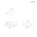 Oltens Hadsel Stille miska WC wisząca PureRim 42045000 - rysunek techniczny