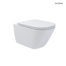 Oltens zestaw Hadsel Stille miska WC wisząca PureRim z powłoką SmarClean i deską wolnoopadającą Slim białą 42545000 Nowoczesna miska WC z dołączoną białą deską Slim wolnoopadającą