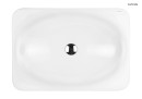 Umywalka Oltens Kagera 60x42 prostokątna nablatowa biała z powłoką SmartClean biała 40803000 bez przelewu i bez otworu na baterię
