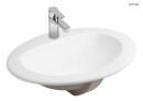 Umywalka Oltens Kjos 52x46 owalna wpuszczana w blat z ochronną powłoką SmartClean biała 41700000