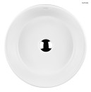 Umywalka Oltens Lagde 40x40 nablatowa okrągła biała 40316000 bez przelewu i bez otworu na baterię