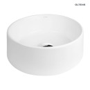 Umywalka Oltens Lagde 40x40 nablatowa okrągła biała 40316000 bez przelewu i bez otworu na baterię