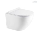 Oltens zestaw Hamnes miska WC wisząca PureRim z powłoką SmartClean z deską wolnoopadającą Slim w białym kolorze 42515000 Podwieszana toaleta z deską sedesową z funkcją wolnego opadania.