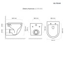 Oltens Hamnes miska WC wisząca PureRim z powłoką SmartClean w białym kolorze 42515000 - rysunek techniczny
