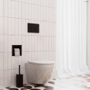 Oltens zestaw Hamnes Stille podwieszana miska WC w nowoczesnym stylu PureRim z deską wolnoopadającą Ovan Slim biały 42022000 Stylowa miska toaletowa montowana na stelażu, z deską posiadającą mechanizm cichego domykania.