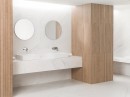 Płytka ścienna drewnopodobna, w kolorze brązowym, imitująca lamele, strukturalna powierzchnia Porcelanosa Liston Oxford Natural 33,3x100 100291851