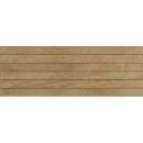 Płytka ścienna drewnopodobna, w kolorze brązowym, imitująca lamele, strukturalna powierzchnia Porcelanosa Liston Oxford Natural 33,3x100 100291851