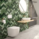 Zestaw Oltens Hamnes Stille stylowa miska WC podwieszana PureRim z powłoką SmartClean z deską wolnoopadającą biały 42523000 Designerska toaleta wisząca z deską z funkcją delikatnego i bezgłośnego zamykania w łazience na ścianie