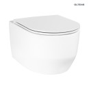 Oltens zestaw Holsted nowoczesna miska WC wisząca PureRim z powłoką SmartClean z deską wolnoopadającą w białym odcieniu 42517000 Wisząca miska WC o nowoczesnym designie, wyposażona w deskę